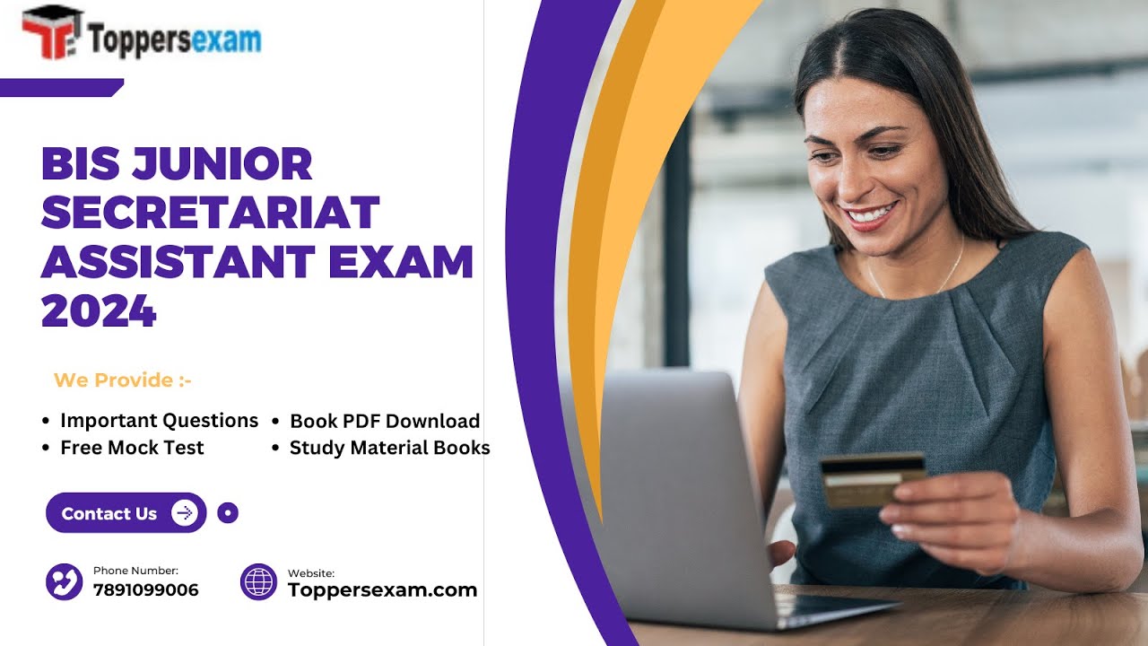 BIS JUNIOR SECRETARIAT ASSISTANT Online Test Series 2024, Question Bank, eBook in PDF
