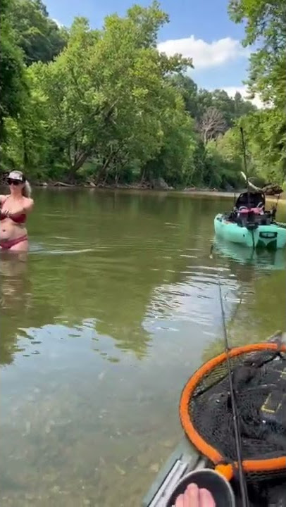 River fishing paradise! #fishing #kayakfishing #bassfishing #bikini #summer #river #riverfloat #hot