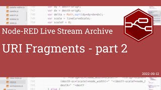 URI framents part2 - developing node-red stream - 12th September 2022