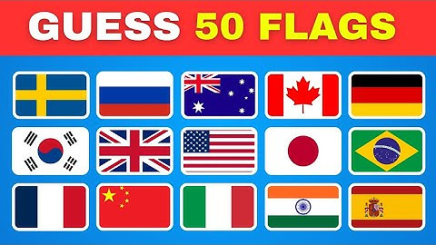 50 Flag Challenge 🌏 || Can You Guess Them All?