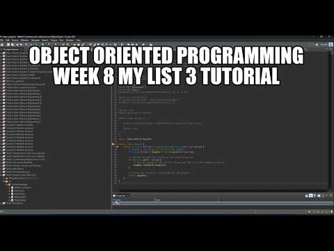 Object oriented programming week 8 my list 3 tutorial
