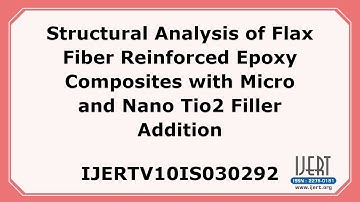Structural Analysis of Flax Fiber Reinforced Epoxy Composites with Micro and Nano Tio2 Filler
