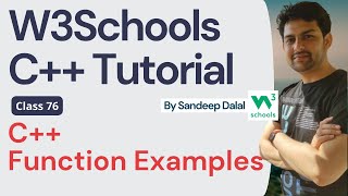 C++ Tutorial • C++ Function Examples • W3Schools • Object Oriented Programming using C++ Tutorial