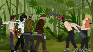Denji Chainsaw Man Vs Freddy Krueger. Jason Voorhees. Jeff The Killer. Leader Face... Animationsdc2