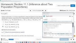 Elem Stats Lesson 145: Two Sample Left, Right & 2-Tailed Hypothesis Test (Section 11.1 Problems 4.5)