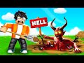 I went to death god in roblox dig to hell