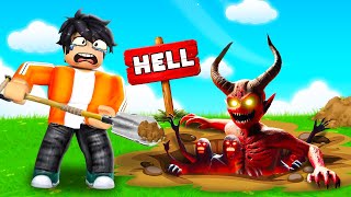 I Went To DEATH GOD in Roblox DIG TO HELL