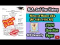 History of Modern India (G-444) M.A.2nd Year 2024 (Pvt.) History Solved Paper #ccsu #history