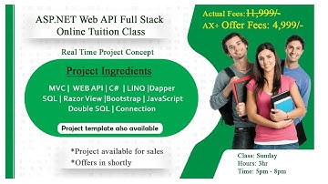 asp.net web API | MVC with Restful API | asp.net mvc full stack learning | .NET full stack learning