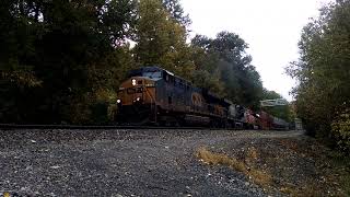 Csxt Led Trio Of Es40Dcs Depart Merritt, Wa