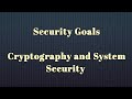 Essential Security Goals in Cryptography & System Security 🔐