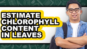 How To Estimate Chlorophyll Content In Leaves - Step By Step