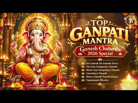 Ganesh Chaturthi 2026 Special Songs🙏 | Jai Ganesh Jai Ganesh Deva | Om Gan Ganpataye Namah