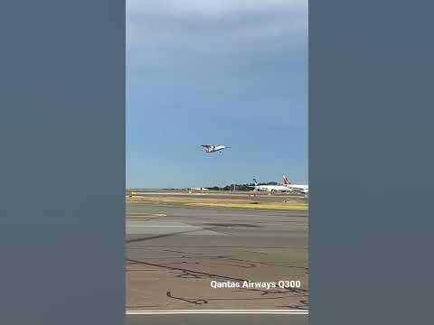 Qantas Airways Q300 Taking Off from Sydney Airport - YouTube