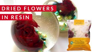How to DRY FLOWERS for resin; SUPER GORGEOUS FLOWER IN RESIN - Resin without bubbles!