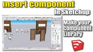 How to Add component in Sketchup | create components in Google SketchUp |  Sketchup components