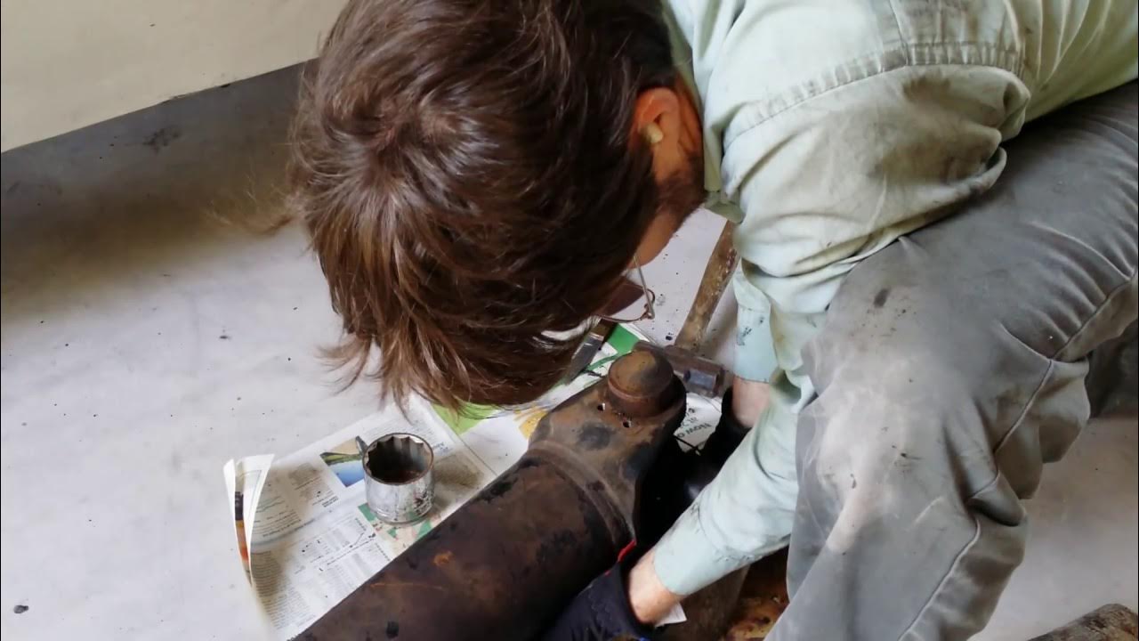 Semi Truck U-joint removal - YouTube