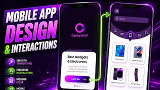 Mobile App UI Design and Interactions | Adobe XD Tutorial | UIUX
