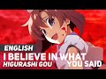 Higurashi - &quot;I Believe What You Said&quot; | ENGLISH Ver | AmaLee