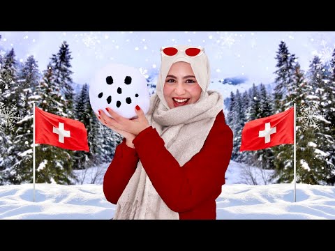 أول مرة أشوف الثلج في حياتي! رحلتي لسويسرا..🇨🇭❄️ شوفوا رد فعلي! 😱☃️