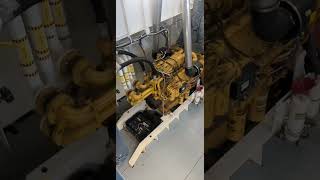 Cat C32 engine room
