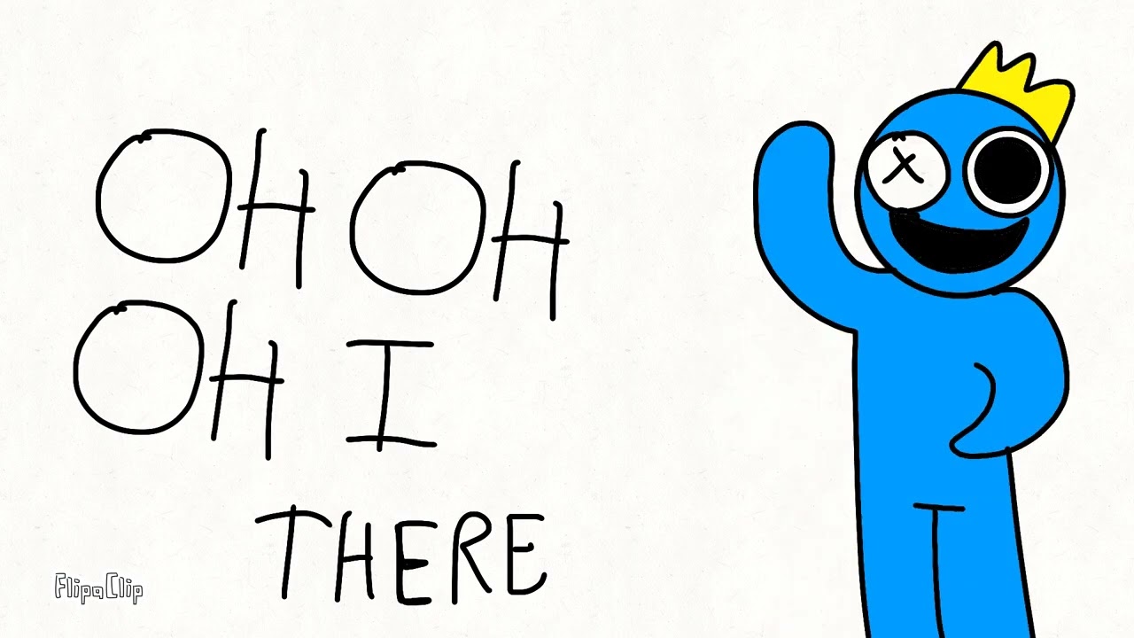 (oh oh oh hi there song) blue rainbow friends flipaclip animation roblox