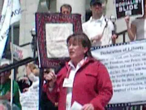 Jacqueline Smith speaks at the Utah Tax Day Tea Pa...