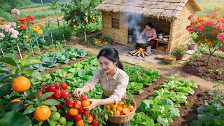 Download Lagu Peaceful Mountain Farm Life of a Young Girl – Daily Gardening, Fresh Harvests \u0026 Traditional Cooking MP3