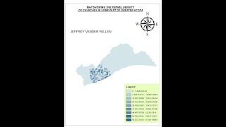 Spatial Analysis Performed on some features such as churches,Shops etc within Accra.#arcgistutorial screenshot 4