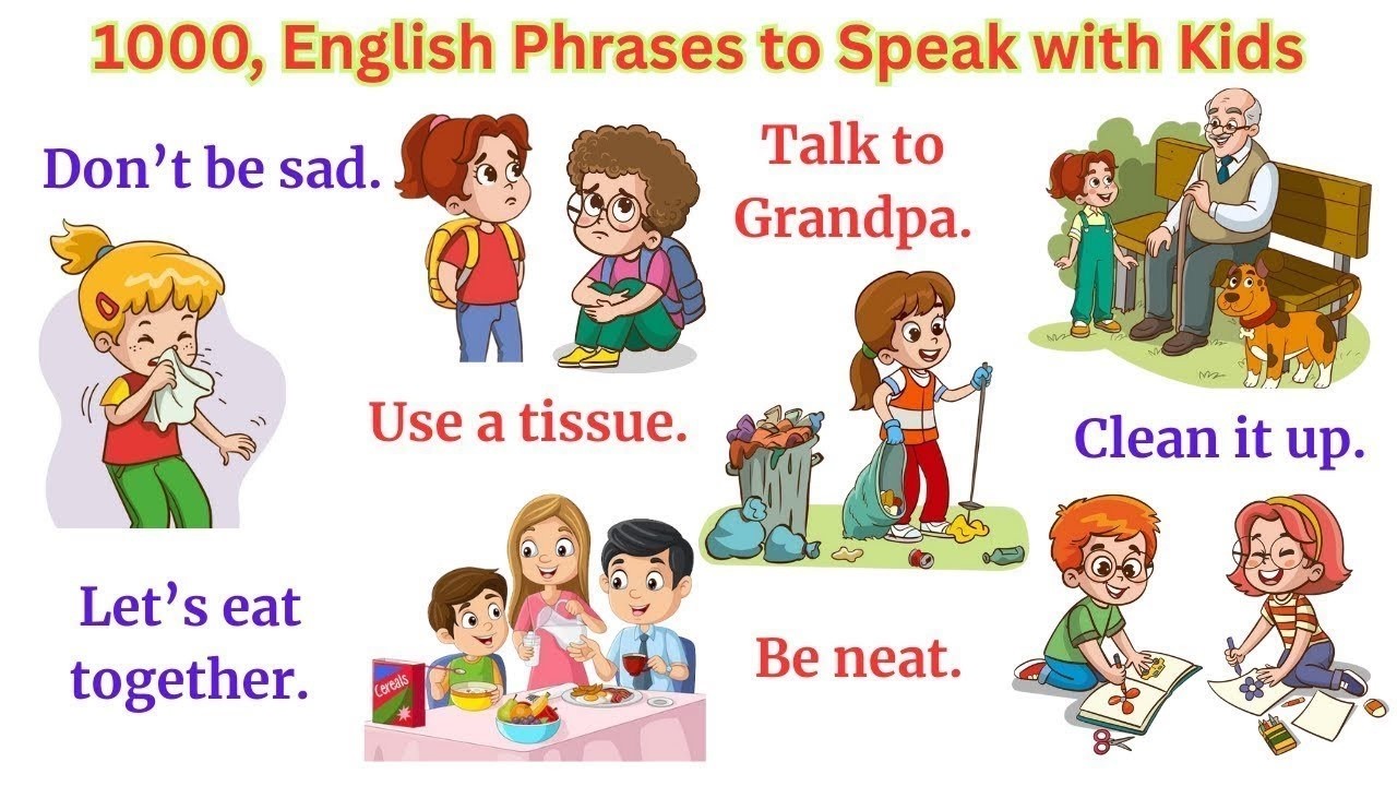 1000 English Phrases to Speak with Kids | Learn Daily Use English Sentences   | Talking With Kids