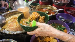 Traditional Hawker Street Food in Kuala Lumpur | Madras Lane Petaling Street Curry Laksa \& More