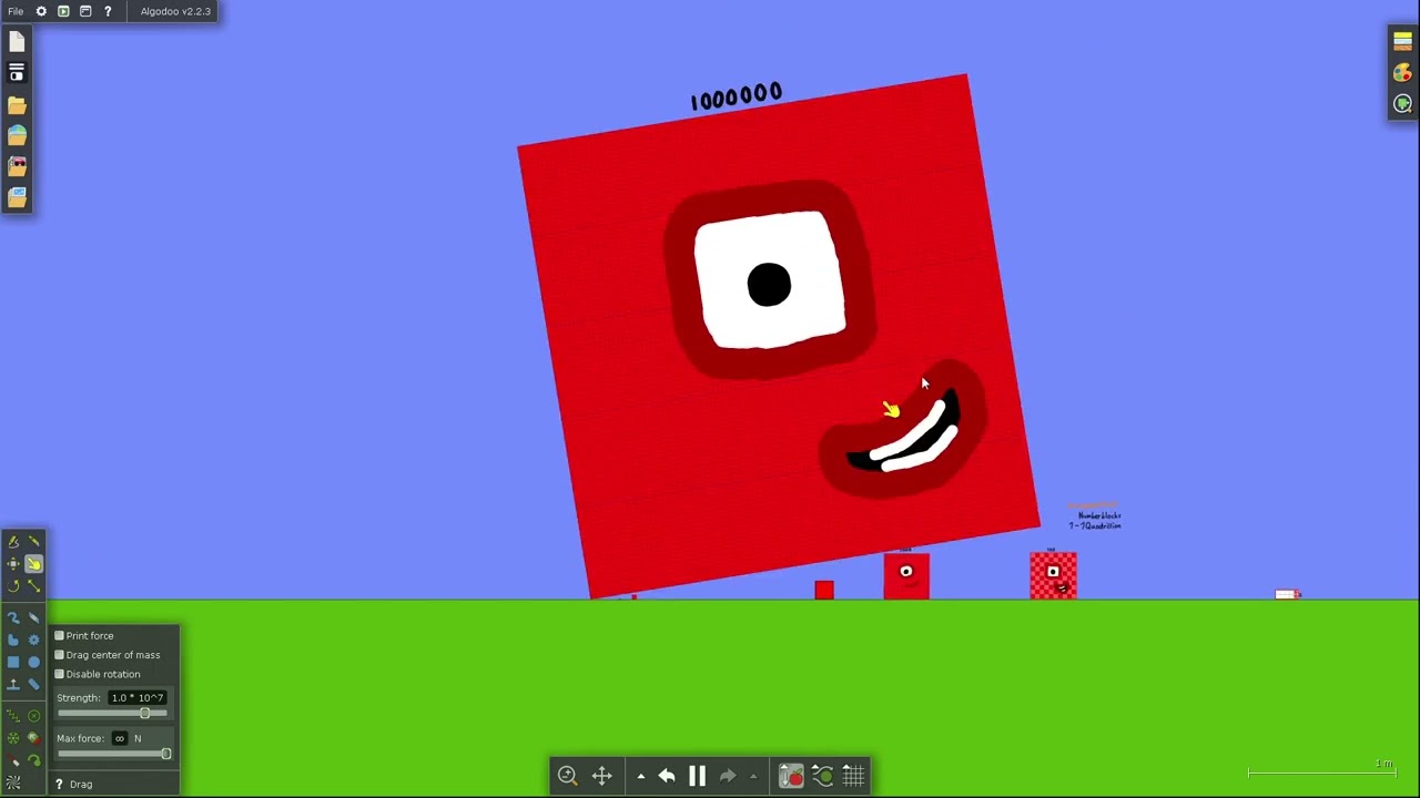 [Algodoo] Numberblocks One to One Quadrillion