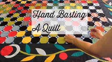 Hand Basting a Quilt- learn to baste- hand quilting- how to make a quilt sandwich
