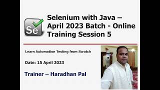 Celebrity Selenium WebDriver with Java - Online Automation Testing Training - April 2023 Batch - Session 5 Profile