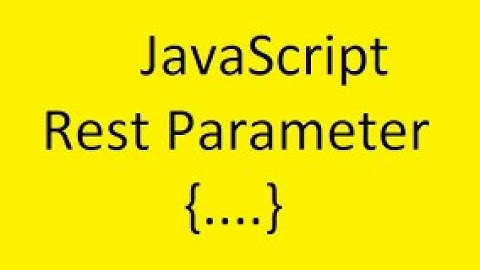 Rest Parameter in JavaScript  #es6  #javascript  #react  #reactjs #youtube