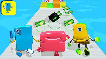 Phone Mobile Run 3D 📞🔋📱 All Levels Gameplay Android,ios 7