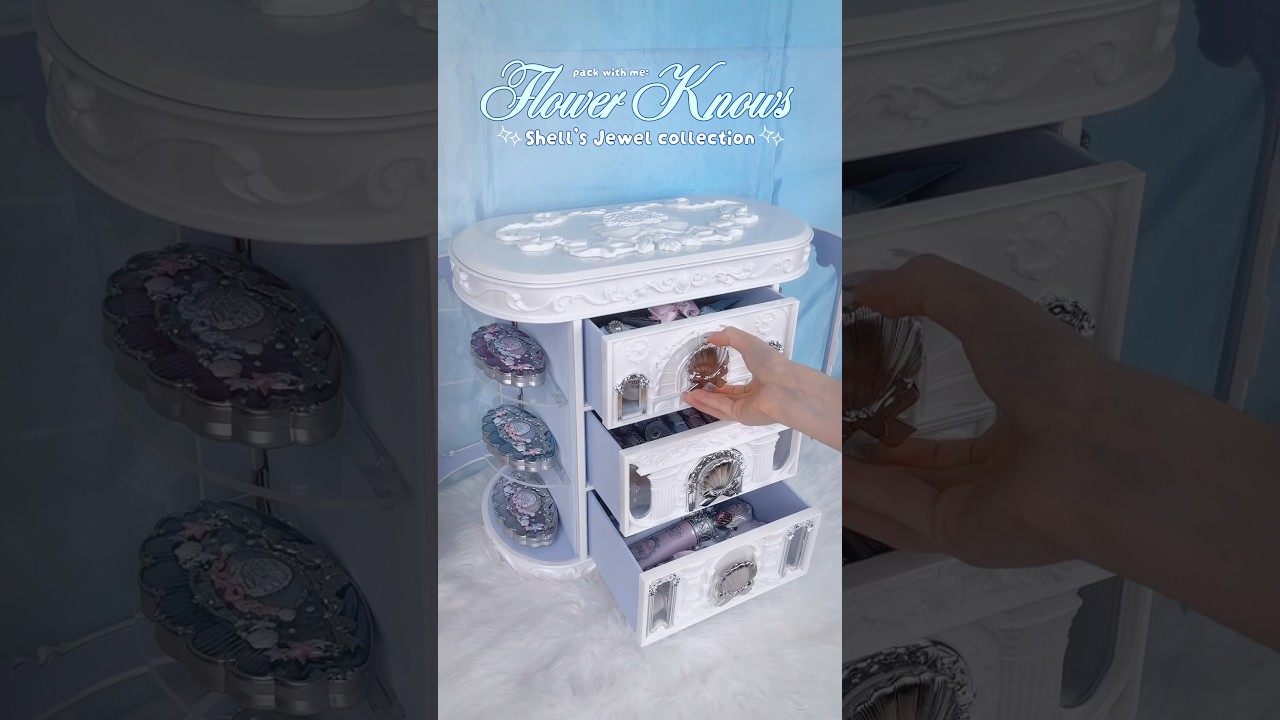 Pack the Flower Knows Shell's Jewel Set with me! #yesstyle #beauty #makeup #flowerknows