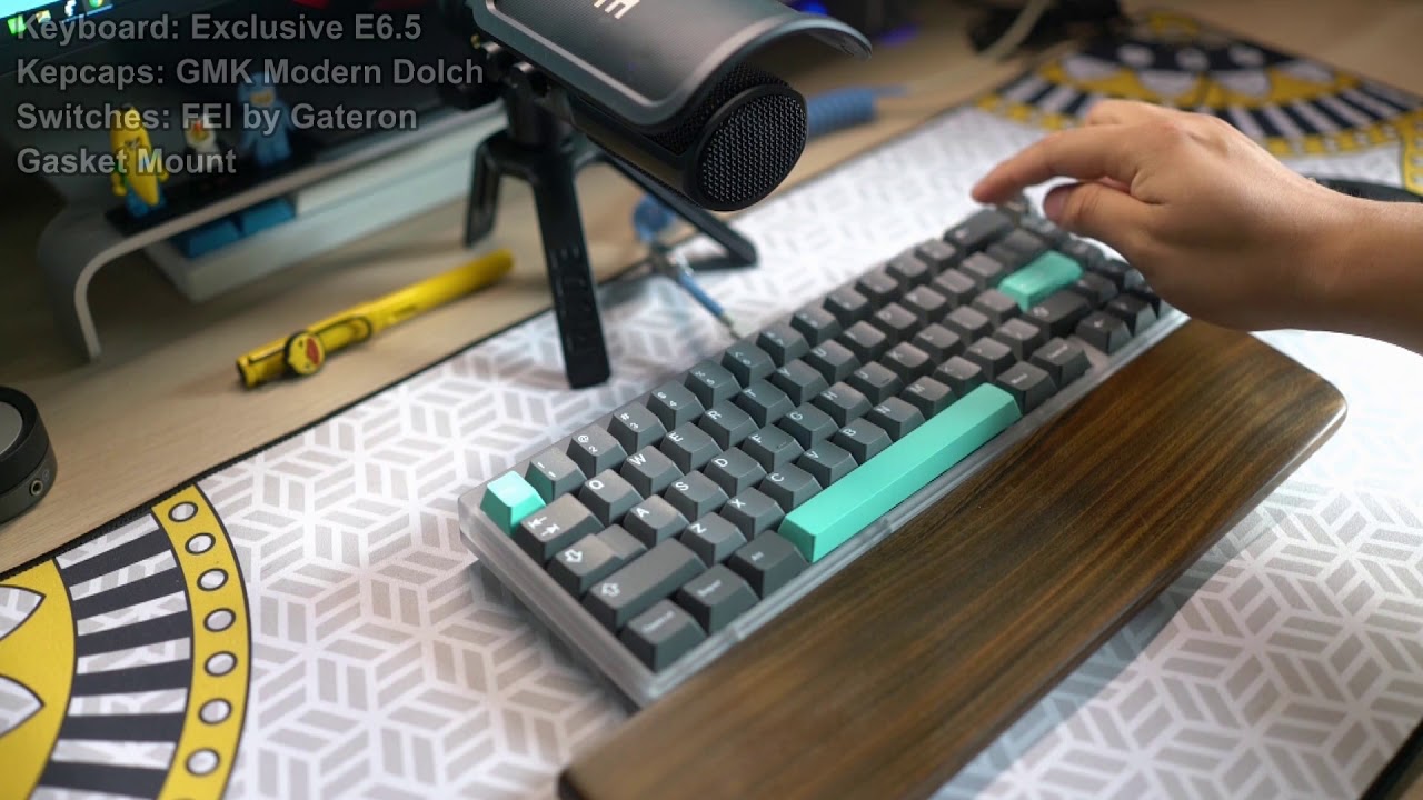 Mechanical Keyboard Typing Test Exclusive E6.5 with GMK Modern Dolch