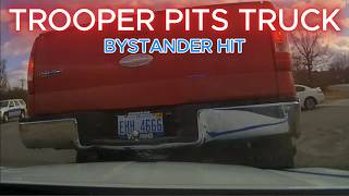 State Police Sergeant PIT Maneuvers Pick-up Into Innocent Bystander