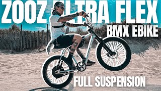 ZOOZ Ultra Flex 1200 BMX Electric Bike UPGRADED SUSPENSION, WHEELIES, SPEED | Review & Tests!