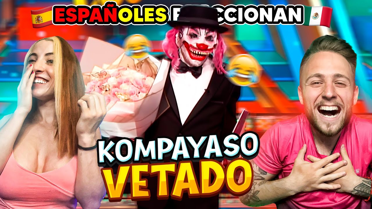 ESPAÑOLES REACCIONAN al DÍA EN QUE KOMPAYASO fue VETADO de LA TV *CHISTE MUY DURO*