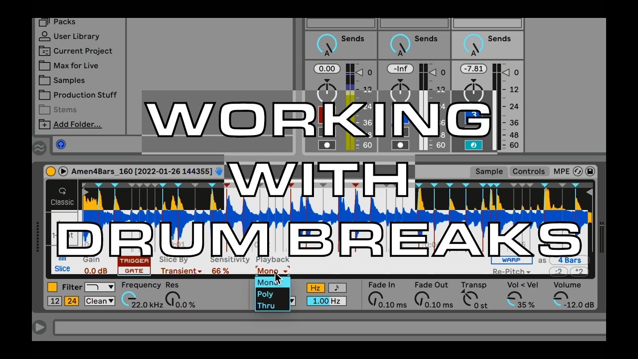 WORKING WITH DRUM BREAKS - Choosing, Editing, Programming, Processing the Amen Break