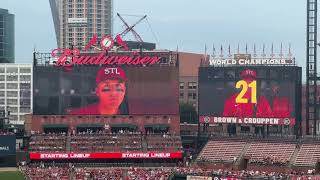 St Louis Cardinals Starting Lineup vs Cincinnati Reds at Busch Stadium 26