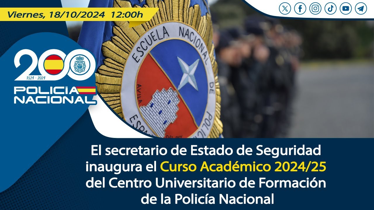 Inauguración del curso 2024/2025 del Centro Universitario de Formación de la Policía Nacional