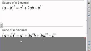 2013.2014 Honors Algebra 2 Notes 5.3 Operations with Polynomials and Special Patterns