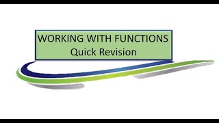 Functions--Computer Science-- class XII CBSE -- Notes and MCQ-- Part 1