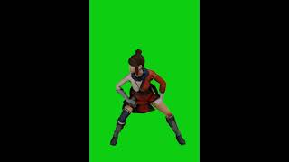 3D Girl Green Screen Dance Twerk