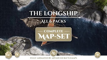 D&D | Pathfinder | The Longship - Complete Map-Set | Animated Battle Maps | Virtual Tabletop