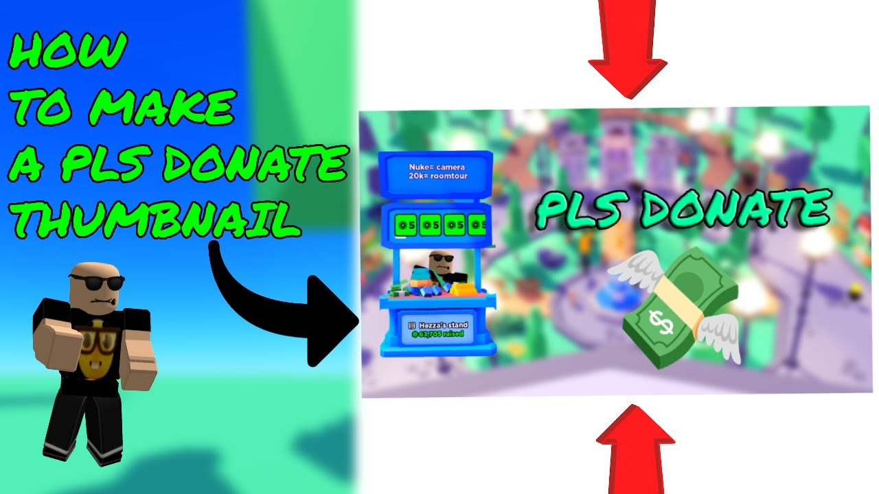 Outdated How To Make A Pls Donate Thumbnail Roblox Youtube