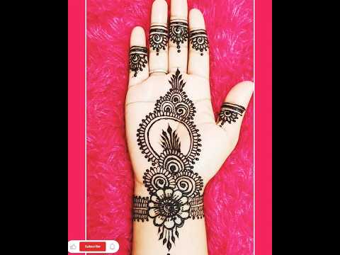 Easy Circle Mehndi Design 🌸 | Beautiful Front Hand Mehndi | #shorts#mehandihenna#simple